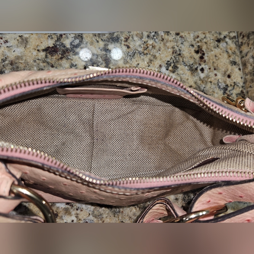 Dooney & Bourke Ostrich Bag (Pink) - Picture 10 of 16